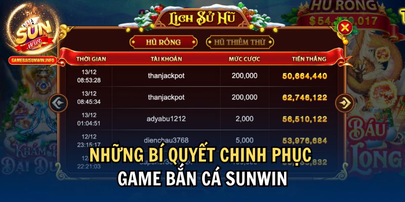 Những bí quyết chinh phục game Bắn Cá SunWin