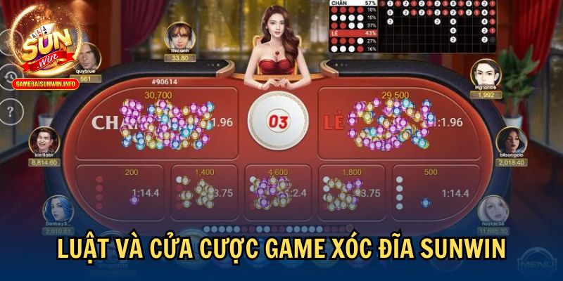 Luật và cửa cược game xóc đĩa Sunwin