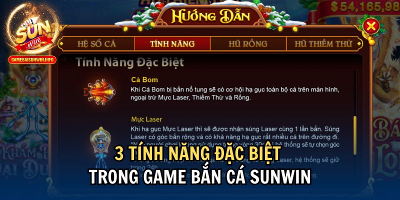 3 Tính năng đặc biệt trong game Bắn Cá SunWin